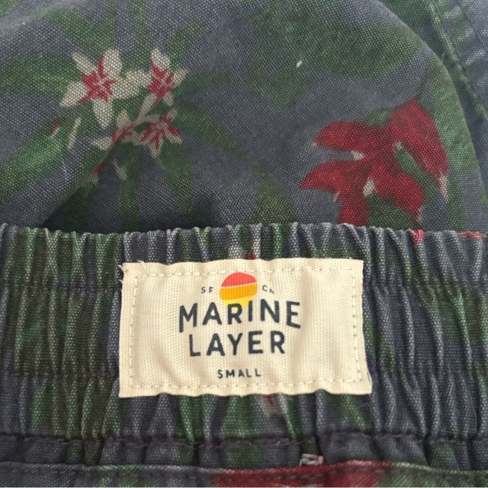 Never Worn! Marine Layer Tropical Print Cotton Chino Shorts Size Small